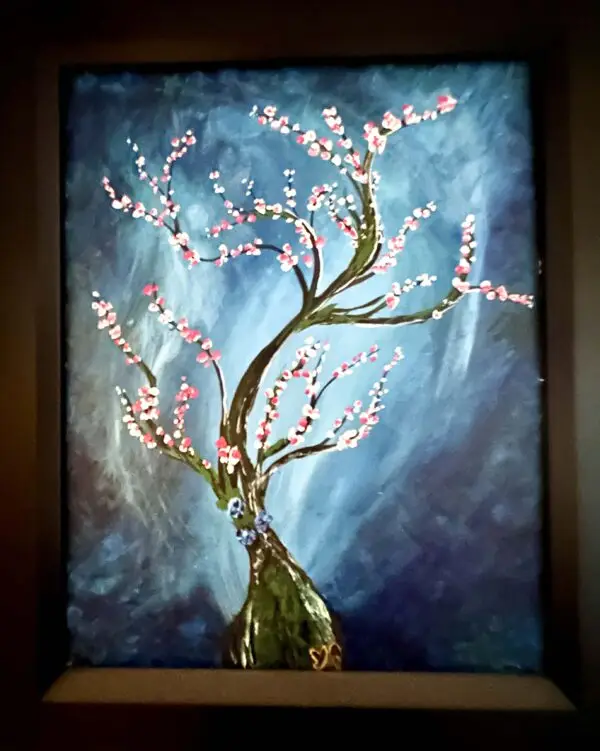 YA_AC_Cherry Midnight Bloom (Framed)